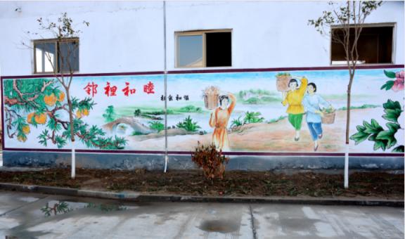 新龙乡镇文化墙 乡风文明焕发新活力