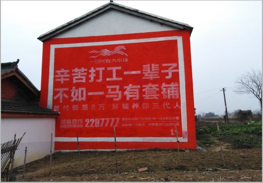 新龙一马光彩墙体广告